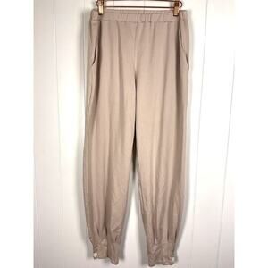 Planet by Lauren G Pinch Pleated Pants 100% Pima Cotton Lounge Pants Size 3/L
